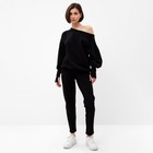 Костюм женский (джемпер, брюки) MINAKU: Casual Collection цвет чёрный, размер 42 - фото 3583062