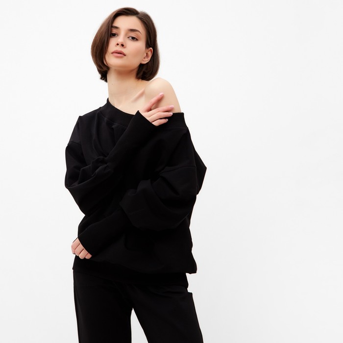 Костюм женский (джемпер, брюки) MINAKU: Casual Collection цвет чёрный, размер 44 49766