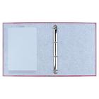 Папка на 4 кольцах А4, ErichKrause Work inside, 35 мм, 1750 мкм, ламинированная, твердая обложка, бордовая - Фото 3