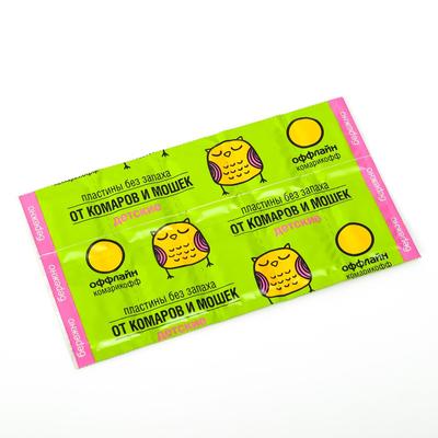 Пластины от комаров и мошек «Оффлайн Комарикофф», детские, без запаха, 10 шт.