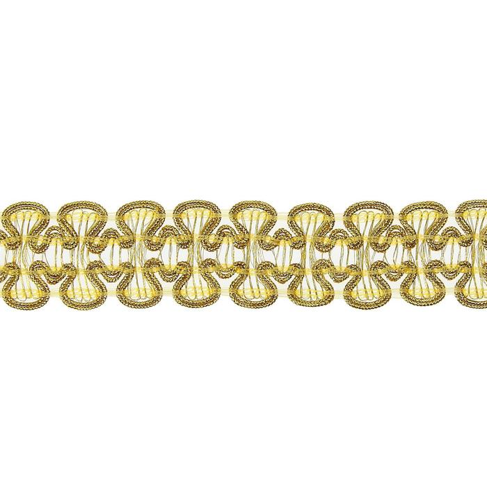 Тесьма плетёная золотая, в упаковке 20 м - Фото 1