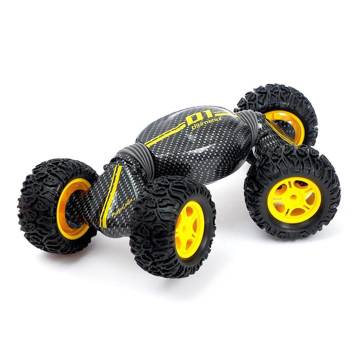 Перевёртыш «Вездеход», полный привод, работает от аккумулятора, цвет жёлтый 49777