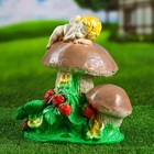 Садовая фигура "Ангелочек на грибе" 17х20х24см - Фото 5