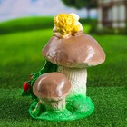 Садовая фигура "Ангелочек на грибе" 17х20х24см - Фото 6