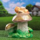 Садовая фигура "Ангелочек на грибе" 17х20х24см - Фото 3