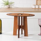 Столик-поднос для вина и двух бокалов, 40×25×30 см - фото 9412764