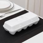 Контейнер для яиц одноразовый, 10 мест, 24,6?22,9?3,95 см, белый (комплект 400 шт) - фото 21258984