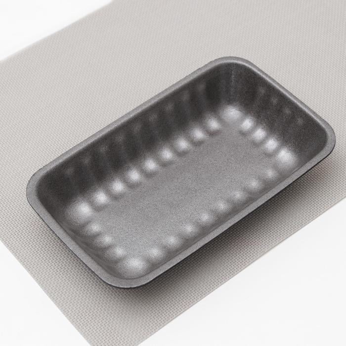 Подложка-лоток для продуктов одноразовая, 22,5×13,5×4 см, цвет чёрный - фото 1912440220