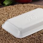 Подложка - лоток для продуктов одноразовая, 22.5×13.5×3 см, белая - Фото 3