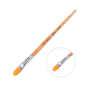 Кисть Синтетика Овальная ЗХК 'Сонет' №12 (12 мм), короткая ручка пропитана лаком