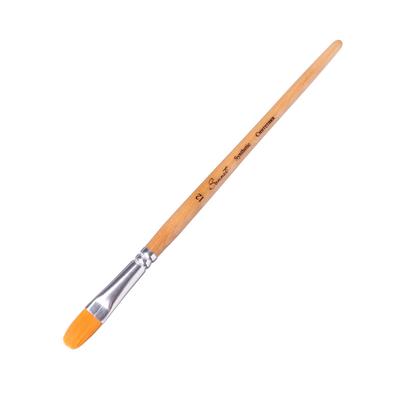 Кисть Синтетика Овальная ЗХК "Сонет" №12 (12 мм), короткая ручка пропитана лаком
