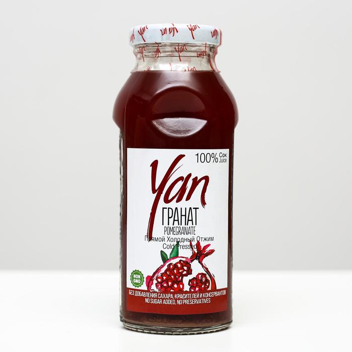 Гранатовый сок YAN, прямого холодного отжима, 250 мл - Фото 1