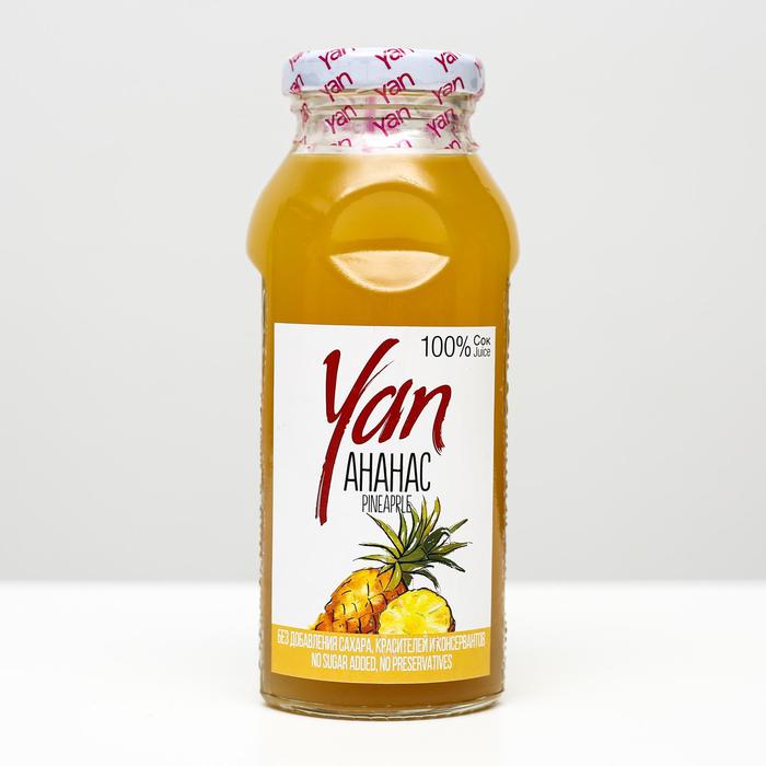 Ананасовый сок восстановленный YAN, 250 мл - Фото 1