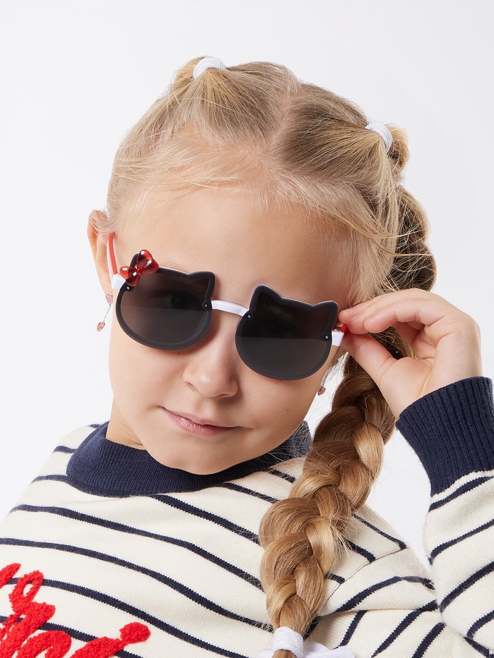 Очки солнцезащитные детские «OneSun. Кошка», uv 400, линза 5×5 см, микс - Фото 1