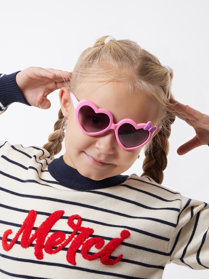 Очки солнцезащитные детские «OneSun. Сердечки», uv 350, линза 5×6 см, микс - Фото 1