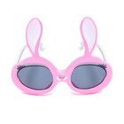 Очки солнцезащитные детские Мастер К, поляризационные, UV 400, линза 5.5×6 см, ширина 13 см, дужка 13 см, розовые - Фото 3