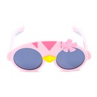 Очки солнцезащитные детские, поляризационные, UV 400, дужки гнущиеся 13.5 см, ширина 13.5 см, светло-розовые - Фото 2