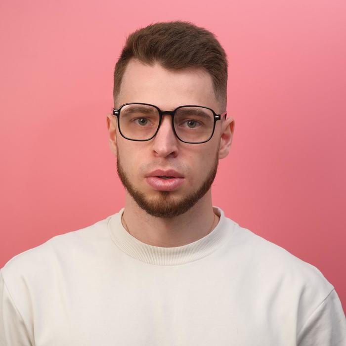 Очки для компьютера "Мастер К", линза 5 х 5.7 см, ширина 14.5 см, дужка 15 см - Фото 1