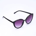 Очки солнцезащитные женские «OneSun. Кошачий глаз», UV 400, линза 5.3×6 см, чёрный - Фото 3