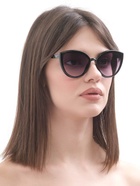 Очки солнцезащитные женские «OneSun. Кошачий глаз», UV 400, линза 5.3×6 см, чёрный  (артикул 5541469)  большой выбор товаров оптом и в розницу по низким ценам с доставкой