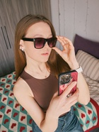 Очки солнцезащитные «OneSun. Wayfarer», линза 5.3×6 см, чёрный, фиолетовый - Фото 6