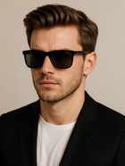 Очки солнцезащитные OneSun, UV 400, дужка 14.5 см, ширина 14 см, линза 5×6 см, чёрные - Фото 9