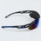 Очки спортивные «Мастер К», uv 400, ширина 14 см, дужка 14 см, линза 4.5×8 см - Фото 5