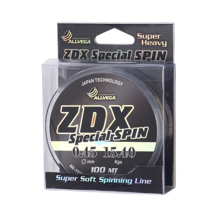 

Леска Allvega ZDX Special spin диаметр 0.45 мм, тест 15.4 кг, 100 м, прозрачная