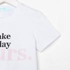 Футболка детская KAFTAN: Make, белая, размер 34, рост 122-128 - фото 49815381