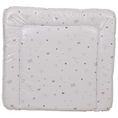 Матрас для пеленания French Teddy, размер 77×72 см, белый, серый