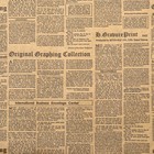 Бумага крафт, двусторонняя, чёрный - газета, 0,68 х 10±5% м - Фото 4