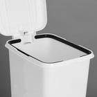 Ведро для мусора с педалью DDSTYLE «Слим», 25 л, цвет белый - Фото 3
