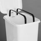 Ведро для мусора с педалью DDSTYLE «Слим», 40 л, цвет белый - Фото 4