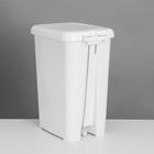 Ведро для мусора с педалью DDSTYLE «Слим», 60 л, цвет белый - Фото 6