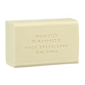 Мыло туалетное "Банное" Ординарное без обертки, 200 г 6860728