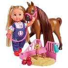 Кукла «Еви» 12 см, набор с беременной лошадкой - Фото 1
