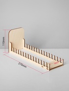 Подставка под открытки 15 ячеек, 8.4×27×11 см, толщина 3 мм, цвет бежевый - фото 59326344