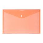 Папка-конверт на кнопке А4, 180 мкм, Calligrata, оранжевая - фото 2767636