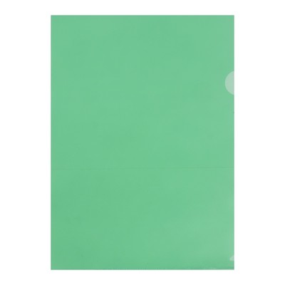 Папка-уголок А4, 180 мкм, Calligrata, прозрачная, зелёная