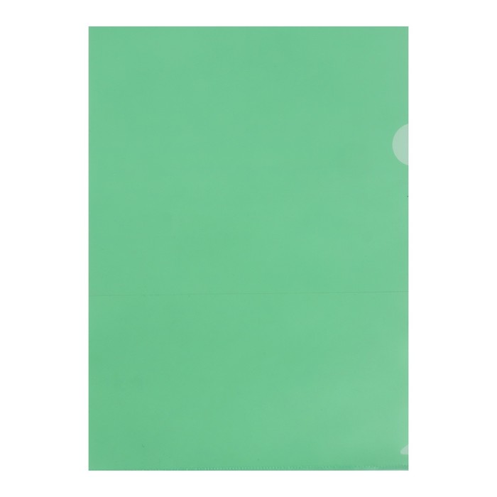 Папка-уголок А4, 180 мкм, Calligrata, прозрачная, зелёная - Фото 1