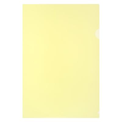 Папка-уголок А4, 180 мкм, Calligrata, прозрачная, жёлтая
