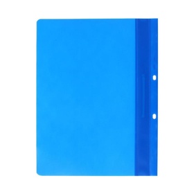 Папка-скоросшиватель Calligrata, А4, 180 мкм, синяя, прозрачный верх, с перфорацией  (артикул 6578240)  большой выбор товаров оптом и в розницу по низким ценам с доставкой