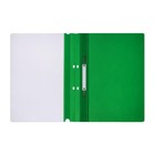 Папка-скоросшиватель Calligrata, А4, 180 мкм, зелёная, прозрачный верх, с перфорацией - Фото 2