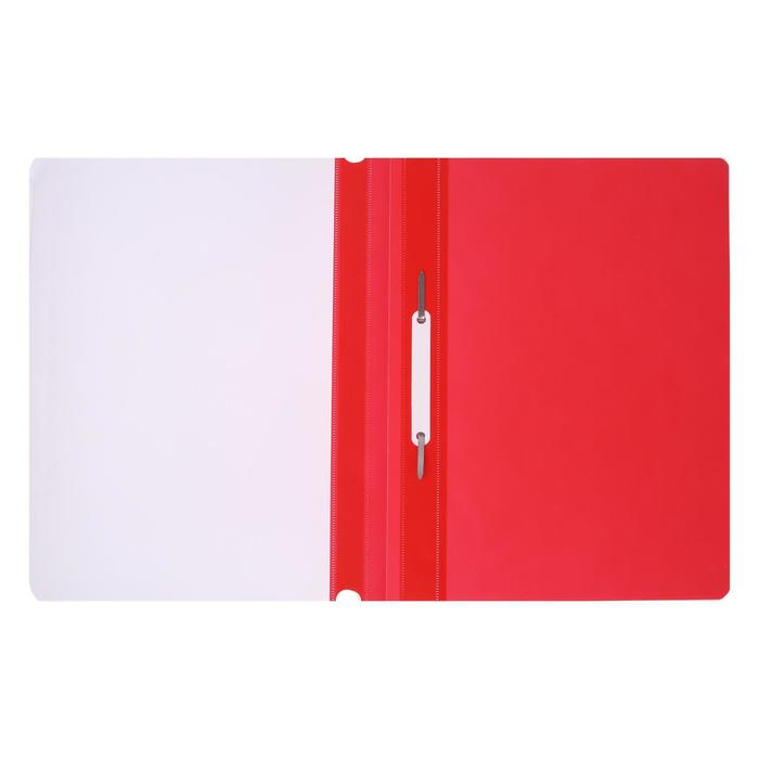 Папка-скоросшиватель Calligrata, А4, 120 мкм, красная, прозрачный верх - Фото 1
