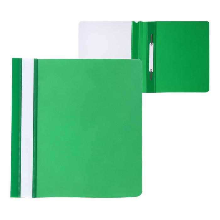 Папка-скоросшиватель Calligrata, А5, 180 мкм, зелёная, прозрачный верх - Фото 1