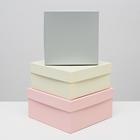 Набор коробок 3 в 1 "Античный", 19 х19 х 9,5 - 15,5 х 15,5 х 6,5 см - фото 45372478