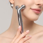 Массажёр для лица и зоны декольте, 2 шара, 14.3×4.5 см, серебристый - Фото 1