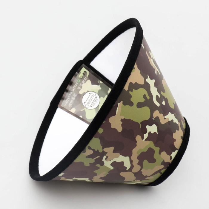 Ветеринарный воротник №5, обхват шеи 24-28 см, высота 12.6 см, хаки - Фото 1