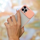 Чехол LuazON для телефона iPhone 12 Pro, защита объектива камер, пластиковый, персиковый - Фото 5