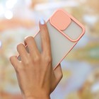 Чехол LuazON для телефона iPhone 12 Pro, защита объектива камер, пластиковый, персиковый - Фото 6